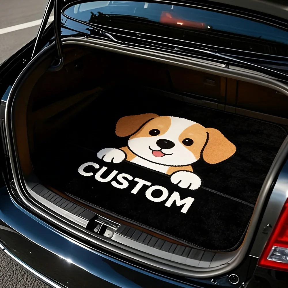 1pc Custom Car Trunk Mat with Your Image - Dust-Proof Mat Wear-Resistant Dirt-Resistant Easy-Care Cargo Liner for Car Interior
