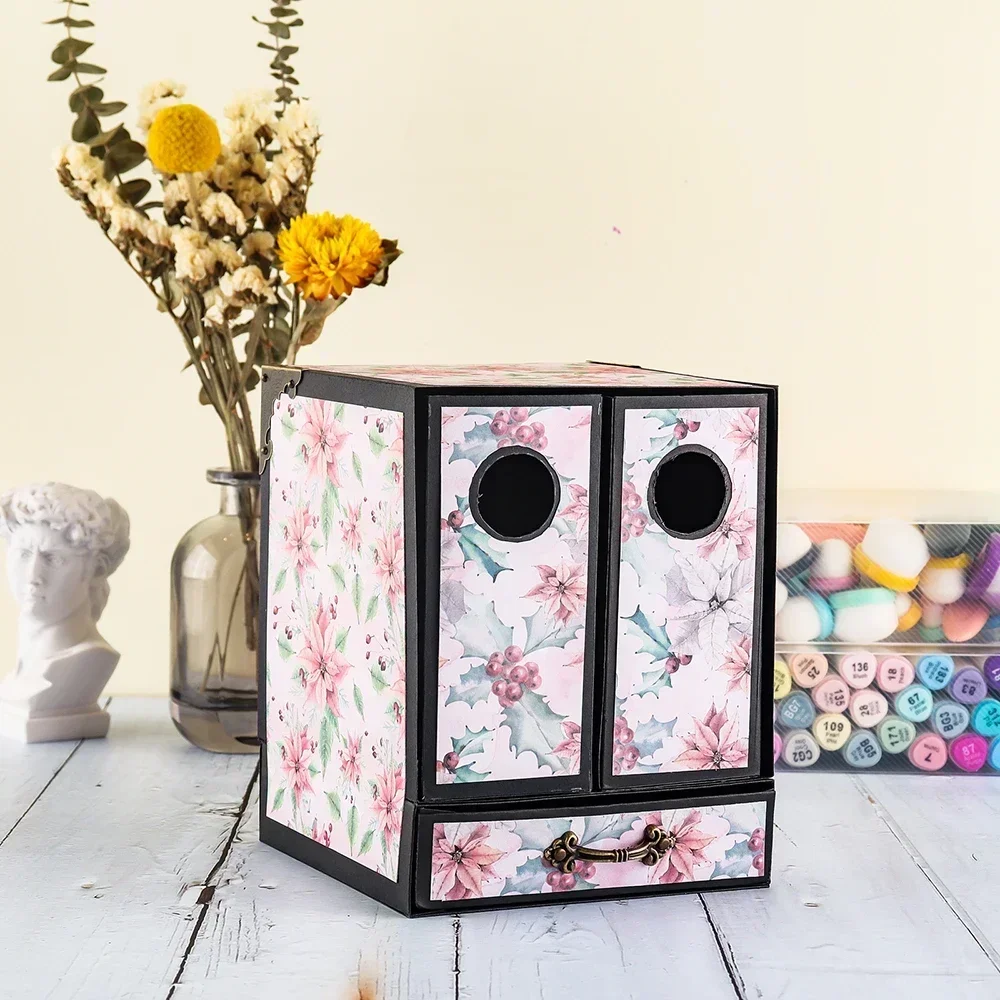 Hardware Handles & Metal Box Corners for DIY Scrapbooking Craft Embossing Box Decoration