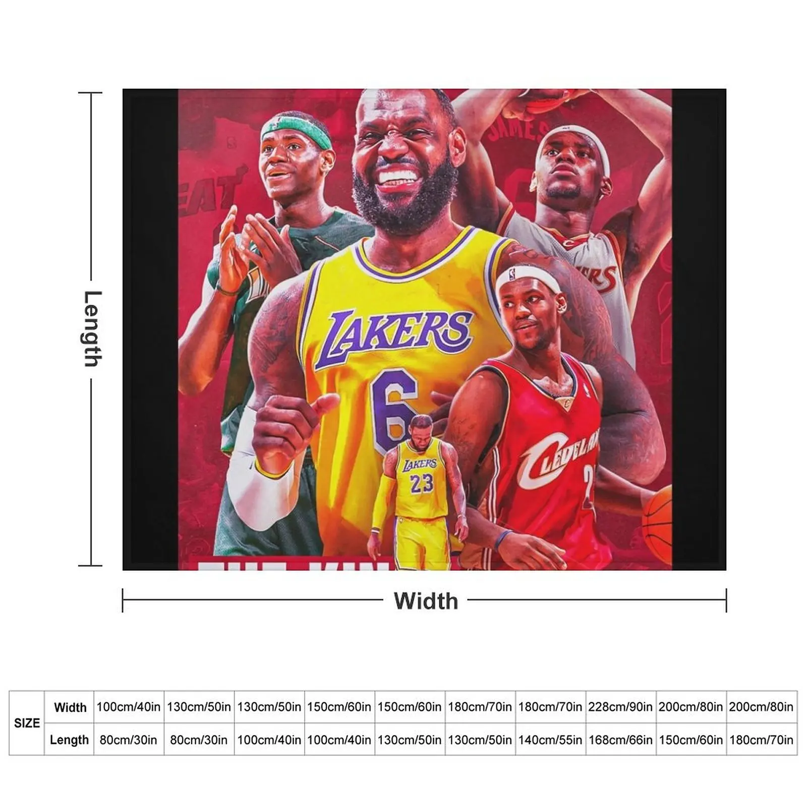 All Time LeBron James The King James Throw Blanket Designers Bed Fashionable Blankets