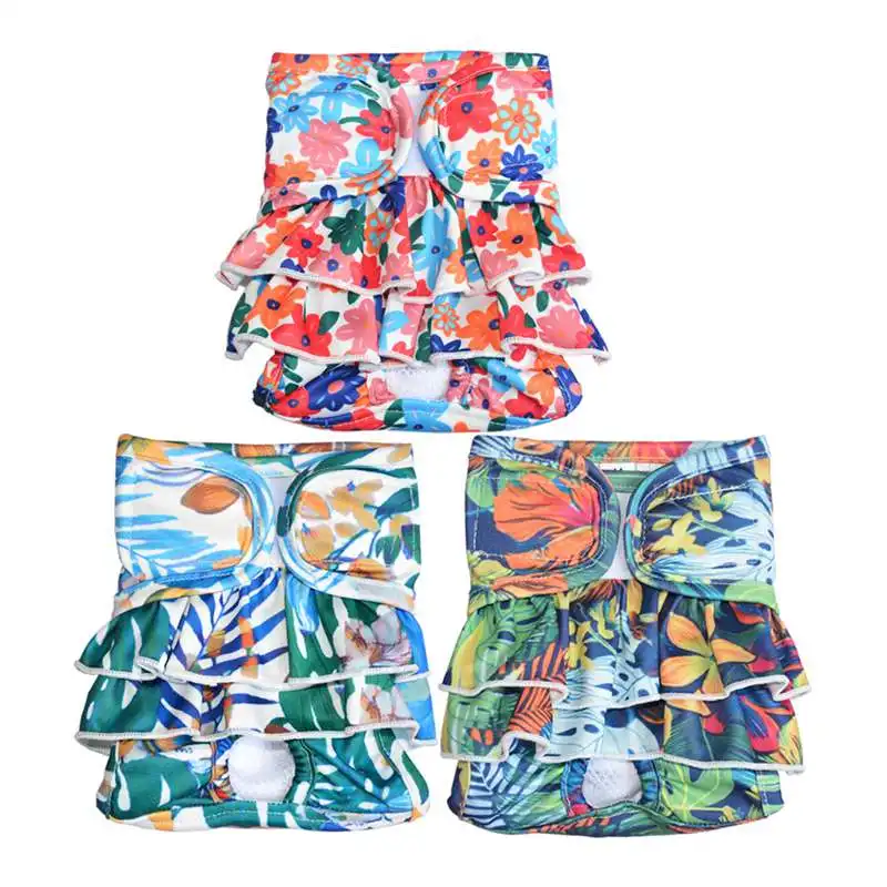 Female Dog Safety Pants Pet Mesh Physiological Pants With Washable Hemline Menstrual Period Anti Harassment Sanitary Pants