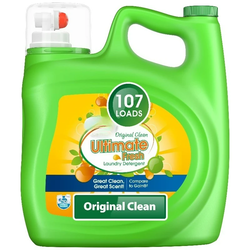 

Стиральный порошок Ultimate Fresh, Original Clean, 154 жидких унций, 107 стирок
