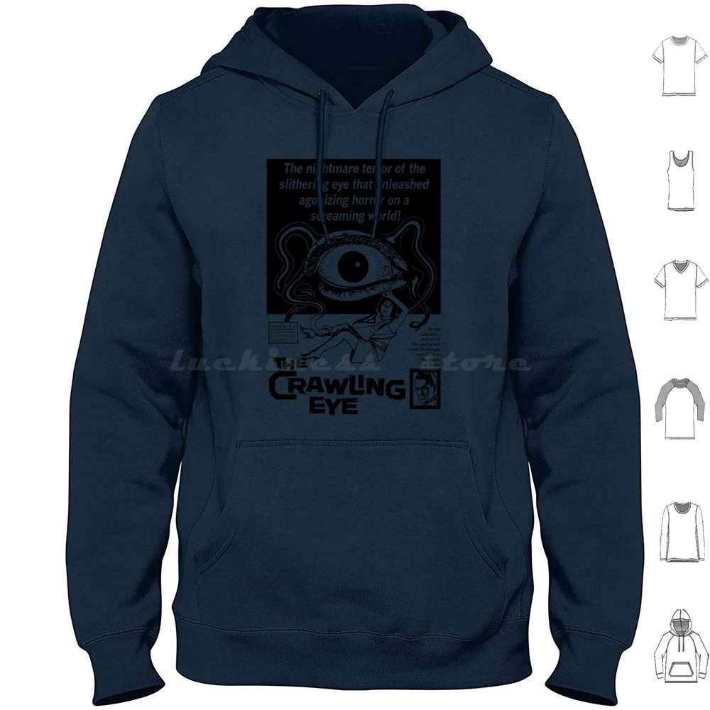 The Crawling Eye Hoodie Cotton Long Sleeve The Crawling Eye Movies Films 1950s 1950s Movies Retro Retro Art Retro Movies