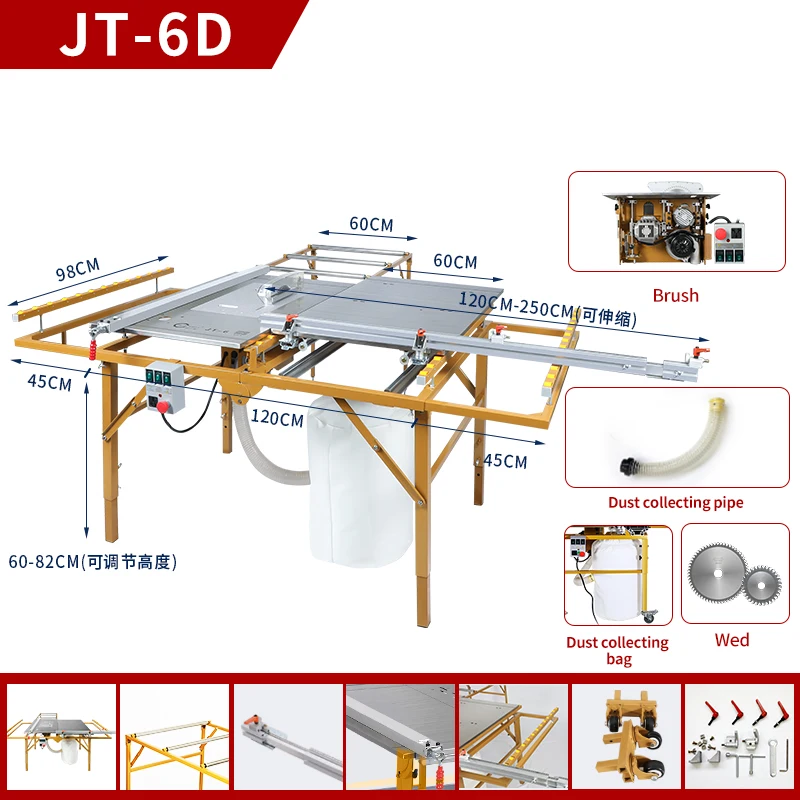 Potable Woodworking Machinery Sliding Table Saw Wood Cutting Machine