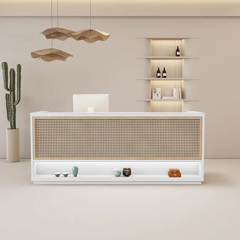 Reception For Salon Bar Counter Beauty Administrator Stand Executive Office Furniture Restaurant Desk Grocery Store Luxury Long image 2