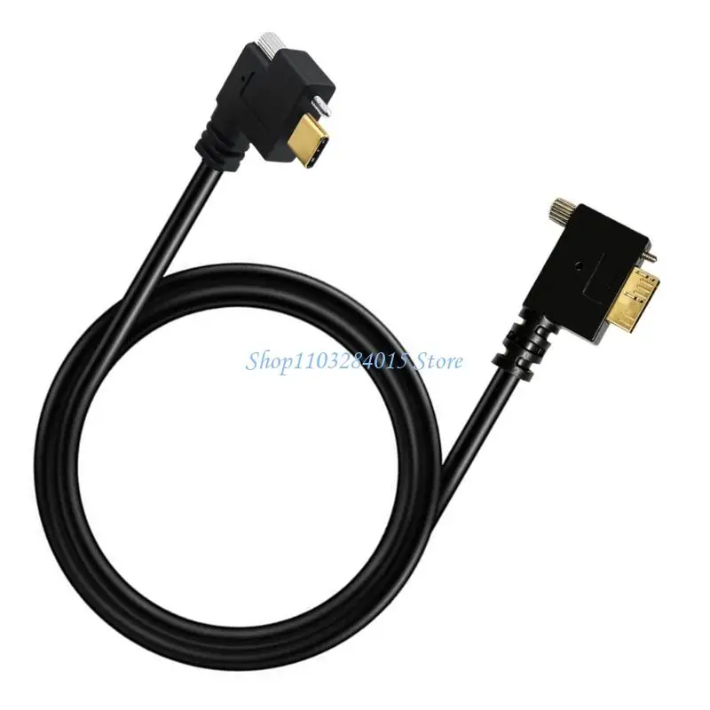 R6FF Panel Wiring USB Data Cable, 1 m Length with Screw Lock Hardware for Fixed Equipment and Daily Cabinet Service