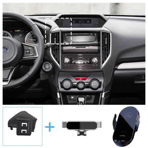 Para Subaru Forester 2019- 2023 2024 soporte de teléfono para coche soporte de carga inalámbrica Base soporte de gravedad soporte de teléfono accesorios de coche