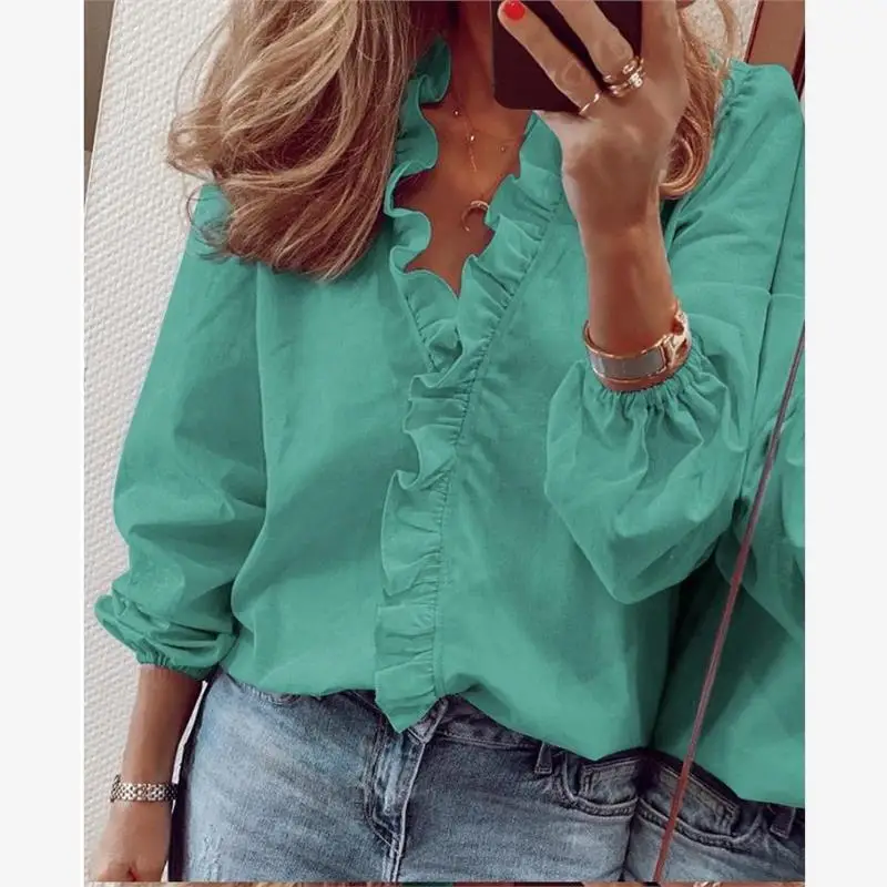 Lente Zomer Nieuwe Sle Long Sve Bloemenprint Overhead Kanten Rand Dames irt Katoen Materiaal Button up Casual irt