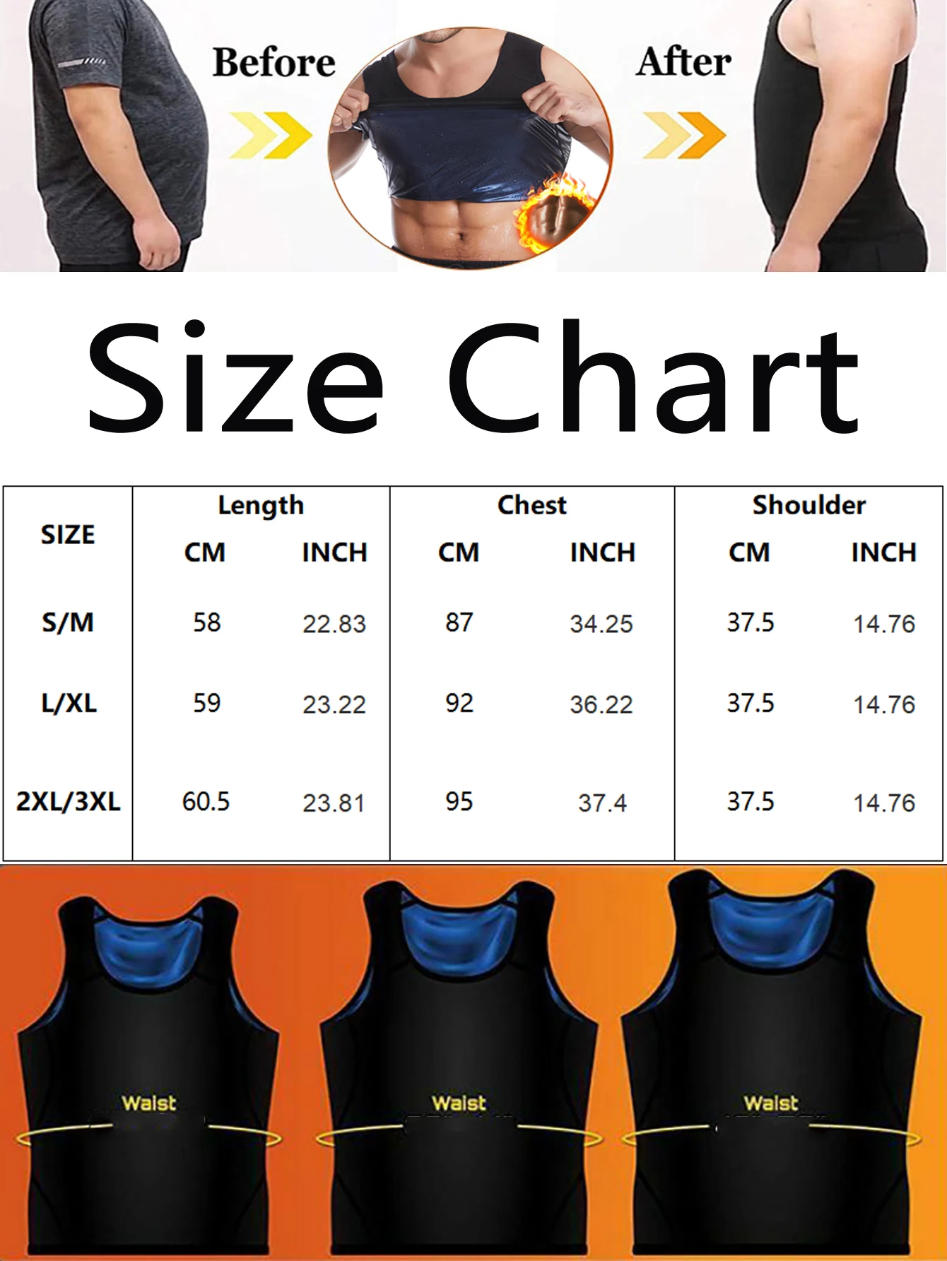 Mannen Sweat Workout Tank Top Shaper Sauna Vest Zweetpak Shapewear Tank Top Workout Gewichtsverlies Body Sweatsuit Oefening Fitness