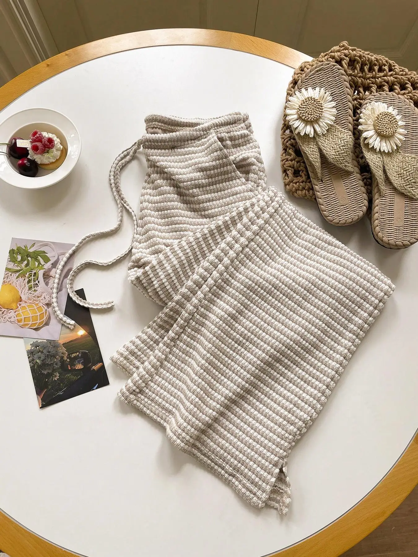 

Повседневные брюки больших размеров на осень и зиму, свободный крой средней ткани, удобная одежда для отдыха на каждый день