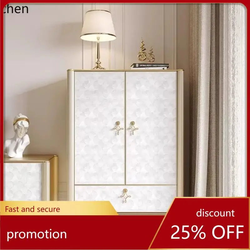 

ZML storage TV cabinet combination storage bookshelf solid wood double door wall storage cabinet