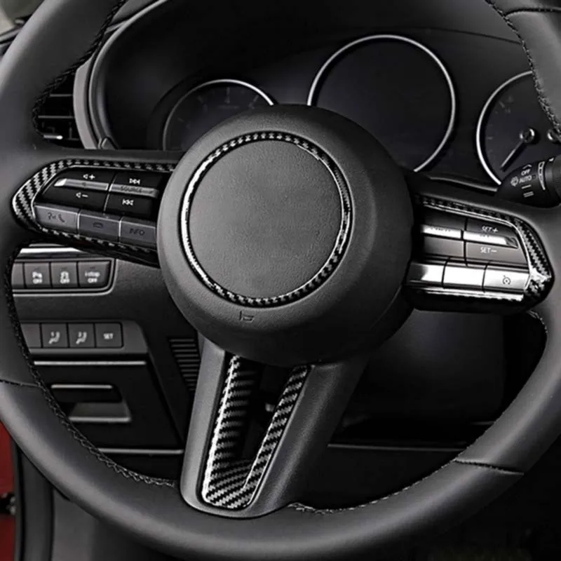 Super Sale Car Steering Wheel Trim Sticker Car Interior Accessories for Mazda CX-30 2020-2024