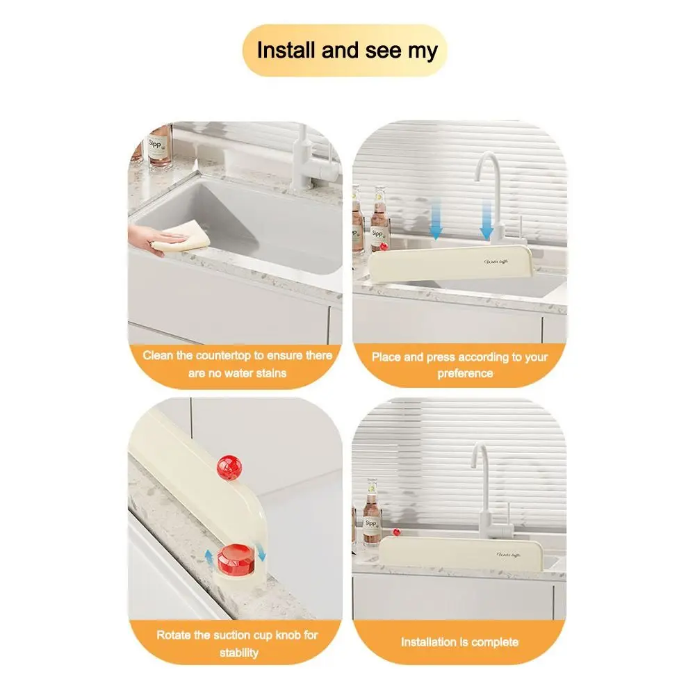 

Перегородка для раковины на присоске, защита от брызг, водонепроницаемая перегородка для раковины, маслостойкая перегородка для воды, кухонные принадлежности