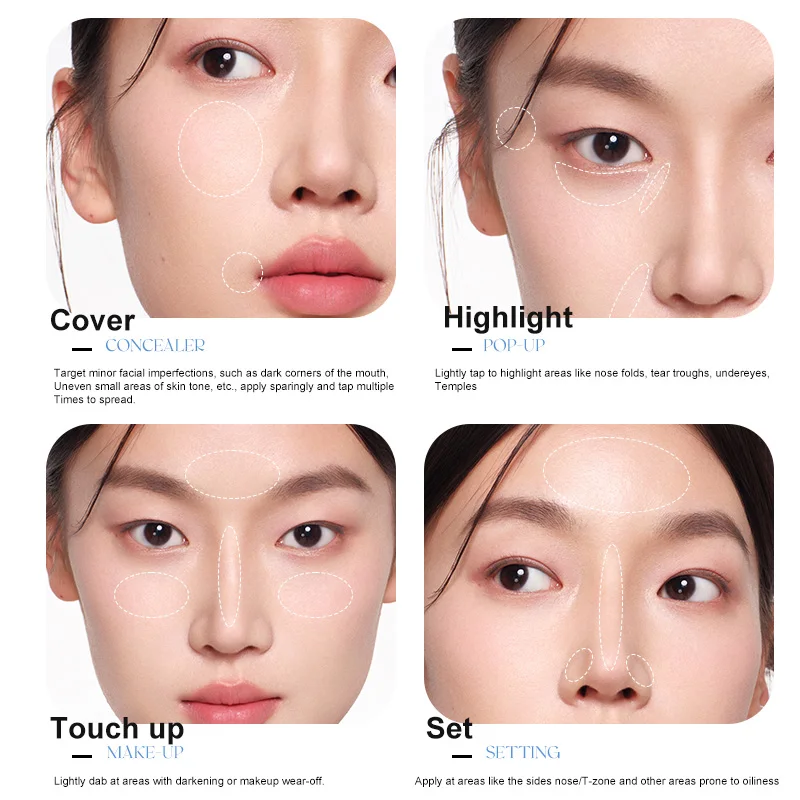 JUDYDOLL هايلايتر غير لامع أحادي اللون - مسحوق تفتيح الوجه والتوسيع وطويل الارتداء