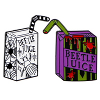 Beetle Juice Enamel Pins Halloween Brooches For Women Clothing Backpack Lapel Badges Fashion Metal Jewelry Accessories Gifts