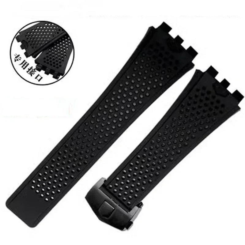 العلامة التجارية الجديدة حزام ساعة سيليكون لسلسلة تاغ هوير كاريرا حزام ساعة اليد للرجال مقعر محدب واجهة حزام الساعات سوار