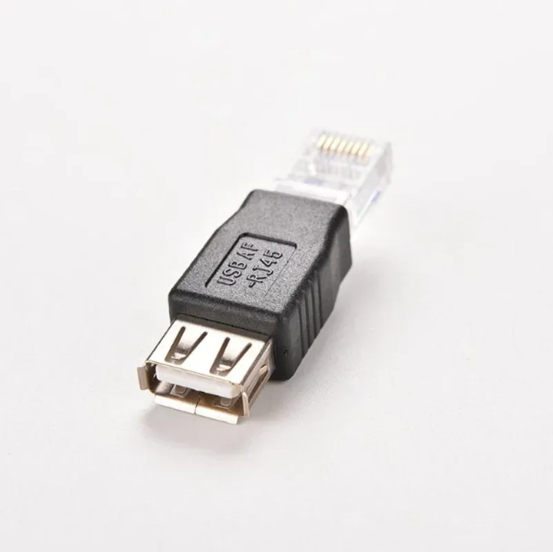 1 stks Crystal Head RJ45 Male naar USB 2.0 AF EEN Vrouwelijke Adapter Connector Laptop LAN Netwerkkabel Ethernet Converter plug