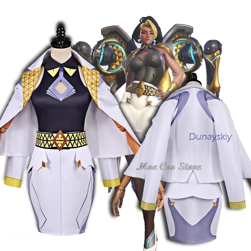 

Moe Cos Store Ow Domina Cosplay Costume Tank hero Women Cpae Coat Skirts Sexy Halloween Outfits Vaira Singhania Carnival Game Co