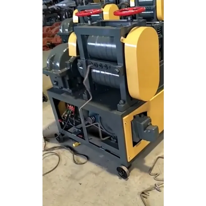 رائجة البيع آلة استقامة القضبان الفولاذية لإعادة تدوير حديد التسليح لفرد حديد التسليح القديم مع تصميم محرك مزدوج عالي الكفاءة