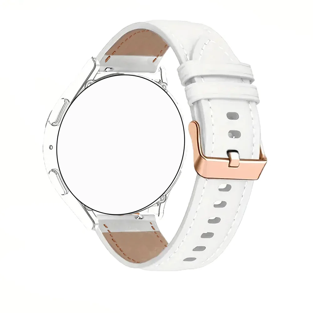 بو الجلود العصابات لساعة سامسونج جالاكسي 4 5 6 7 44 مللي متر 40 مللي متر الكلاسيكية 47 مللي متر 46 مللي متر 43 مللي متر 42 مللي متر سوار جالاكسي ساعة 5 برو 45 مللي متر حزام