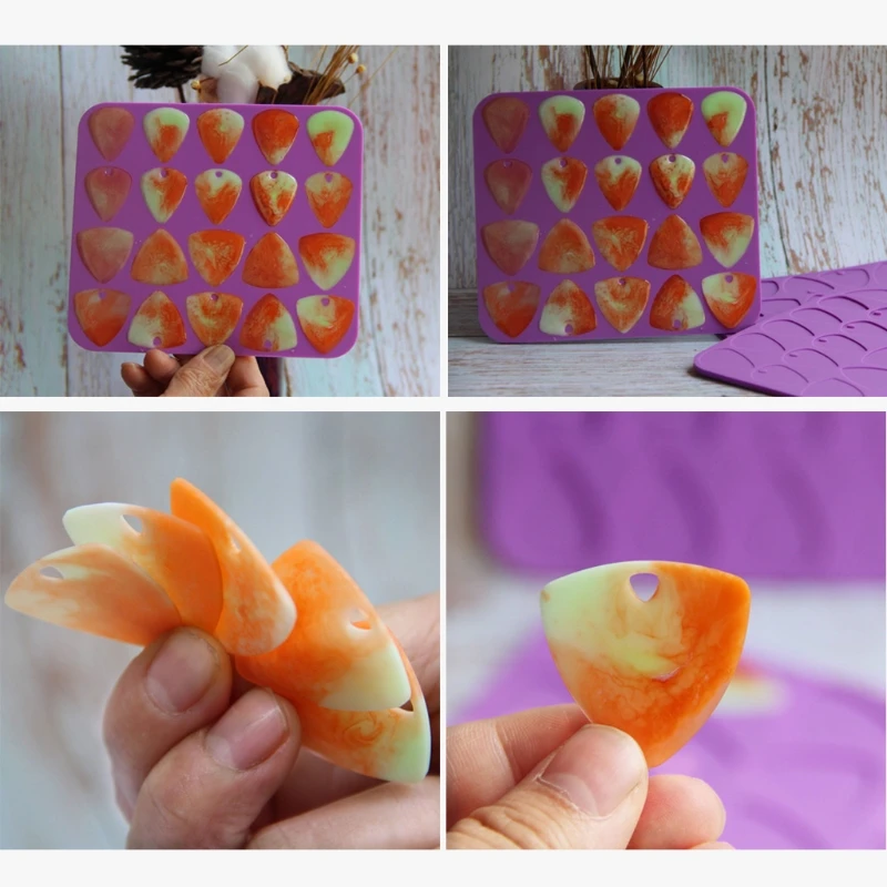 Silicone Guitar Pick for Case Molds for Resin Casting Musical Epoxy Resin Molds