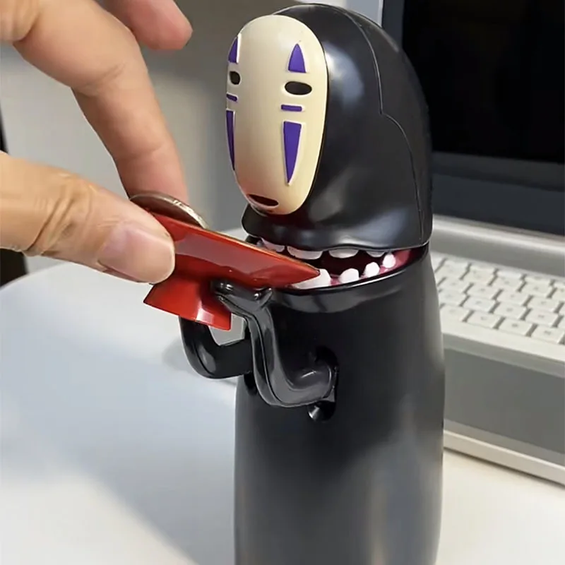 Anime Spirited Away No Face Man Piggy Bank Hayao Miyazaki Anime Movie Peripheral Desktop Piggy Bank Ornament Kid Toy Gift