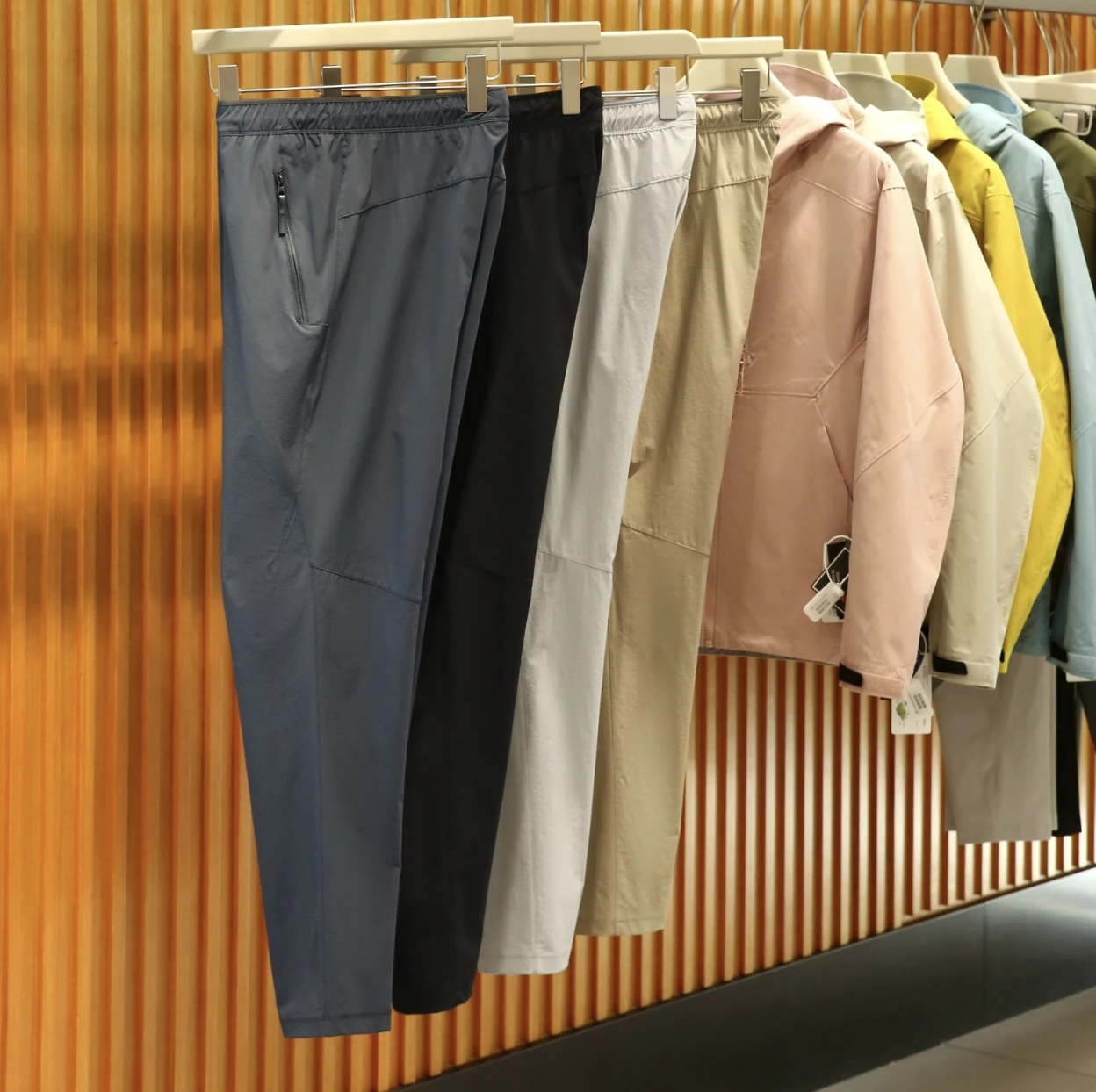 

Outdoor Casual Sports Men's Elastic Long Pants Spring Summer Autumn New Sle Tee-Proof Straight Leg Zipper Fly Casual Pants