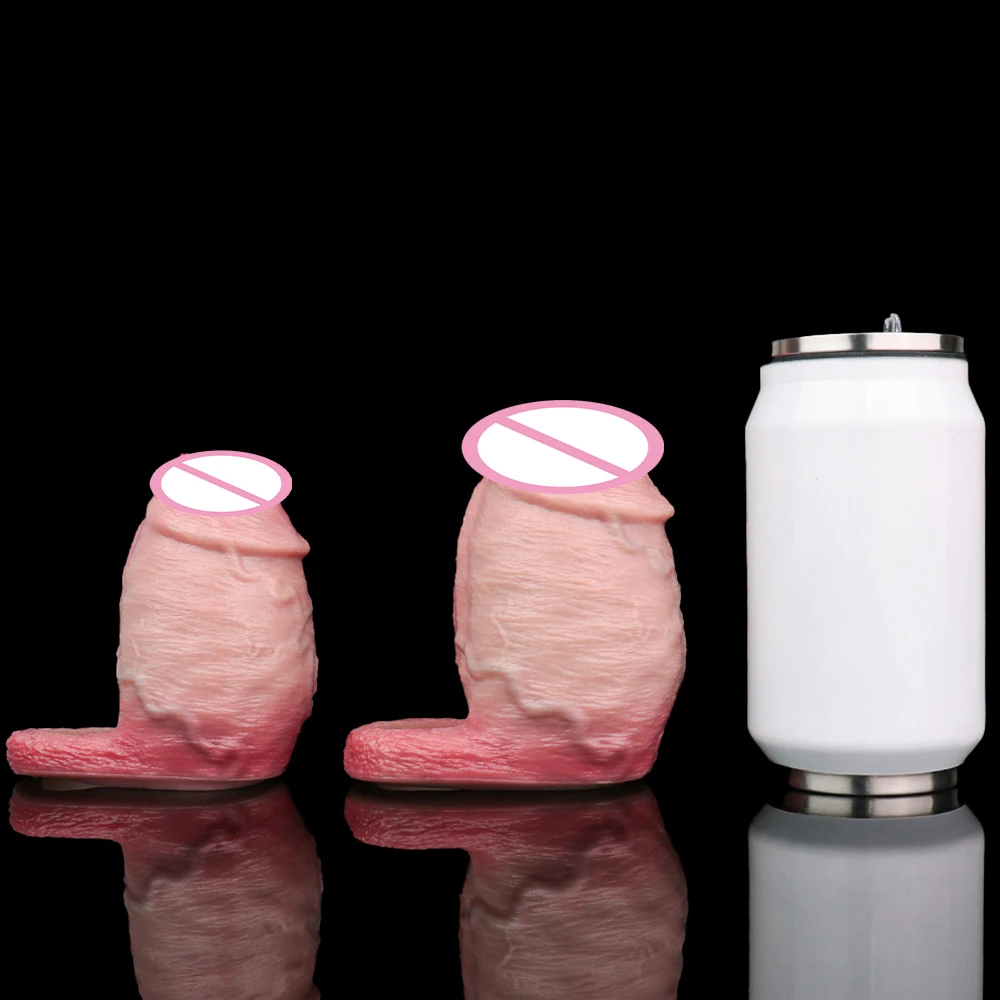 SHAZ واسعة القضيب كم القلفة الحقيقية والوريد دسار غمد مقاس زيادة اثنين من غطاء الديك تأخير القذف الجنس لعب للرجال 18 +