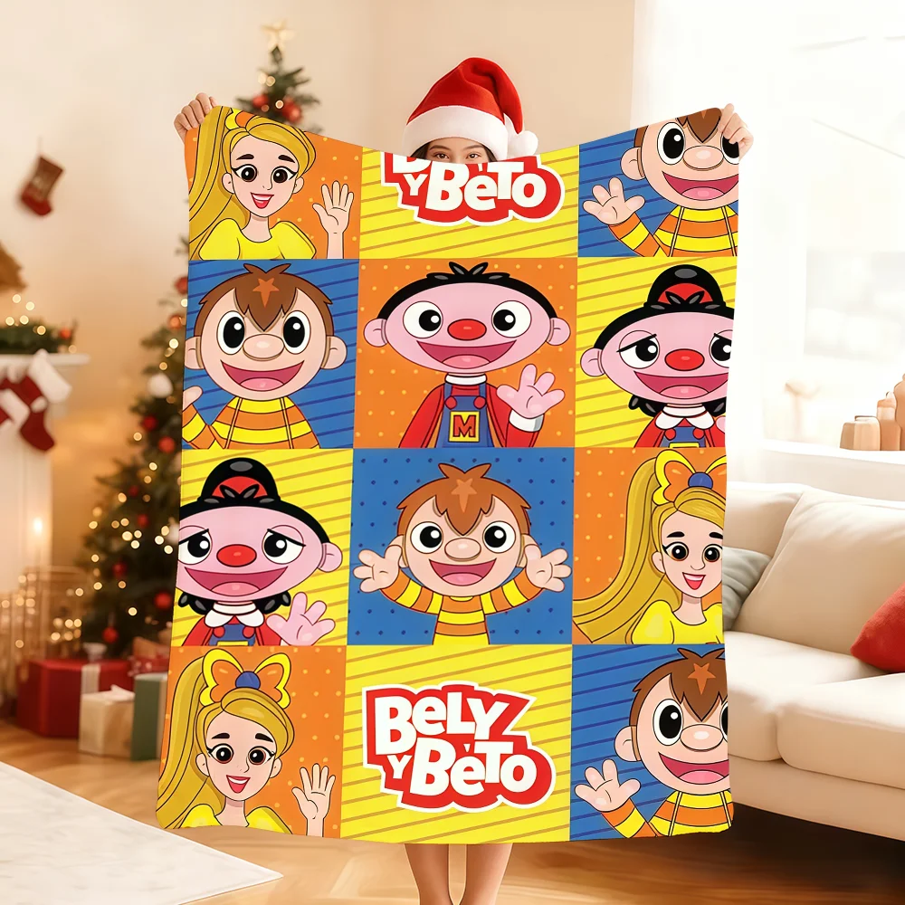 Manta suave con dibujos animados de B-Bely y B-Beto-O, manta suave para el hogar, dormitorio, cama, sofá, picnic, viaje, oficina, manta de descanso, regalo