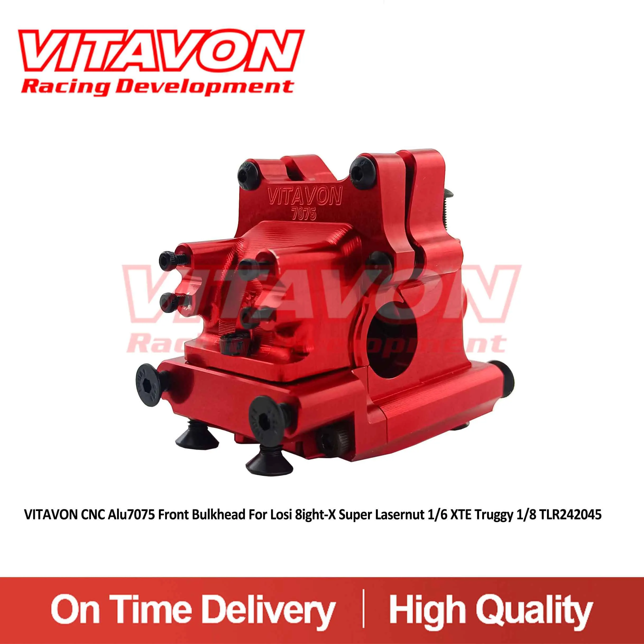 VITAVON CNC Alu7075 Front Bulkhead For Losi 8ight-X Super Lasernut 1/6 XTE Truggy 1/8 TLR242045
