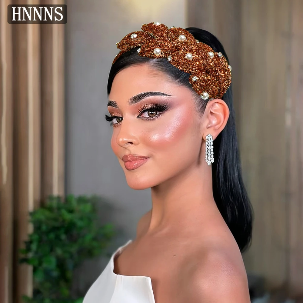 

HNNNS Hair Accessories Suitable for Autumn Maillard Style Headband Atmospheric Vintage Headdress New Girl's Headpieces A371