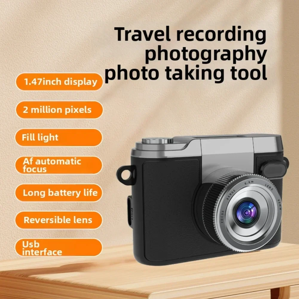 Thumb Camera With Flip Lens Retro Aesthetic HD Video Recording Mini Camera For Entry Level Photography Hobbies Accessories