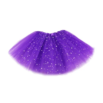 Kids Star Glitter Tutu Skirt 3 Kids Baby Star Glitter Dance Tutu Skirt For Girl Sequin 3 Layers Tulle Toddler Pettiskirt Children Chiffon 2-8T 3