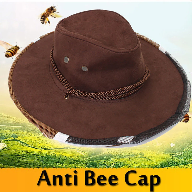 Bee Hat Breathable Beekeepers Hat Beekeeper Fly Insect Net With High Visibility Veil Face Protection Outdoor Bee Keeper Kit