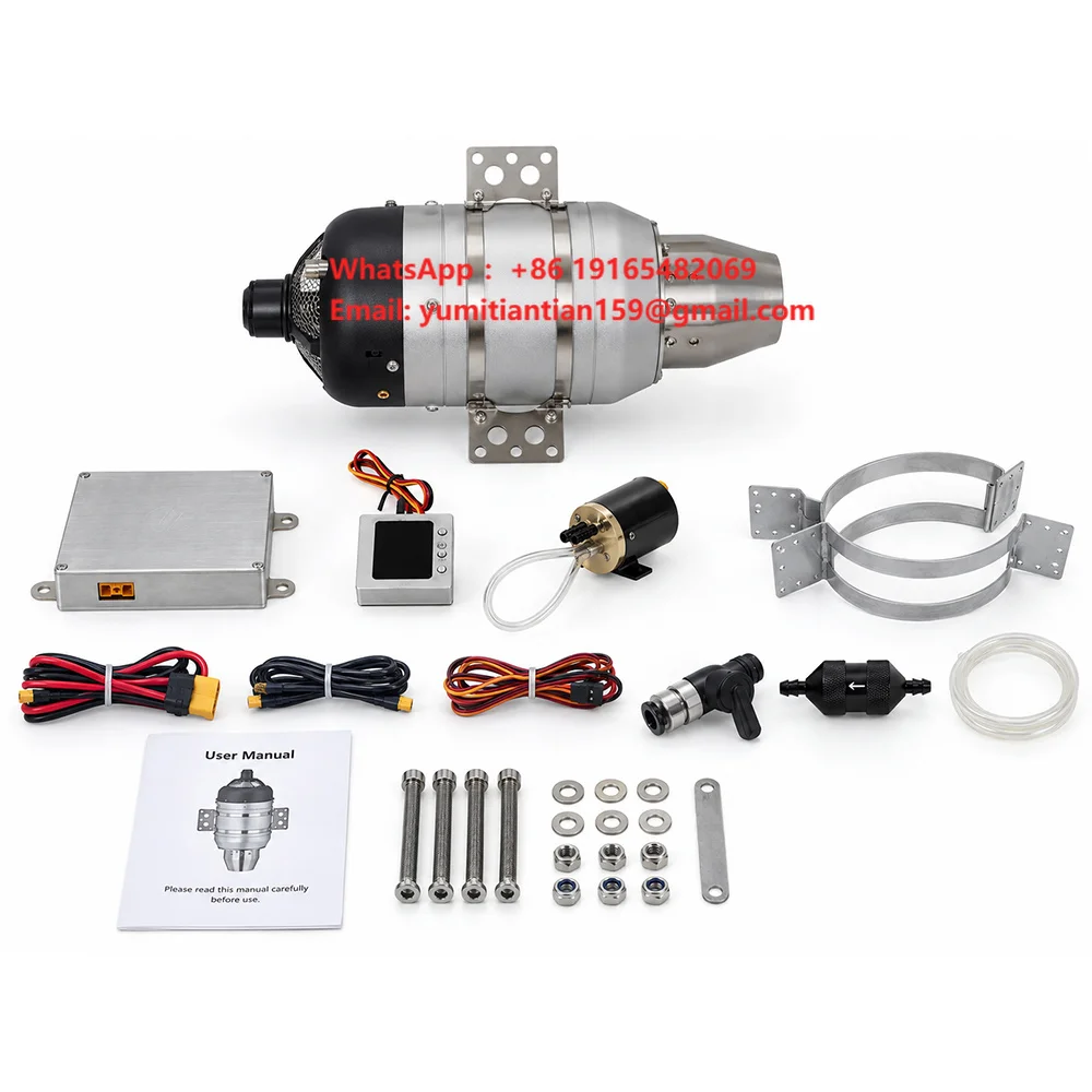 SW60B Mini Turbojet Engine 6kg Thrust Electronic Start for RC Model Aircraft