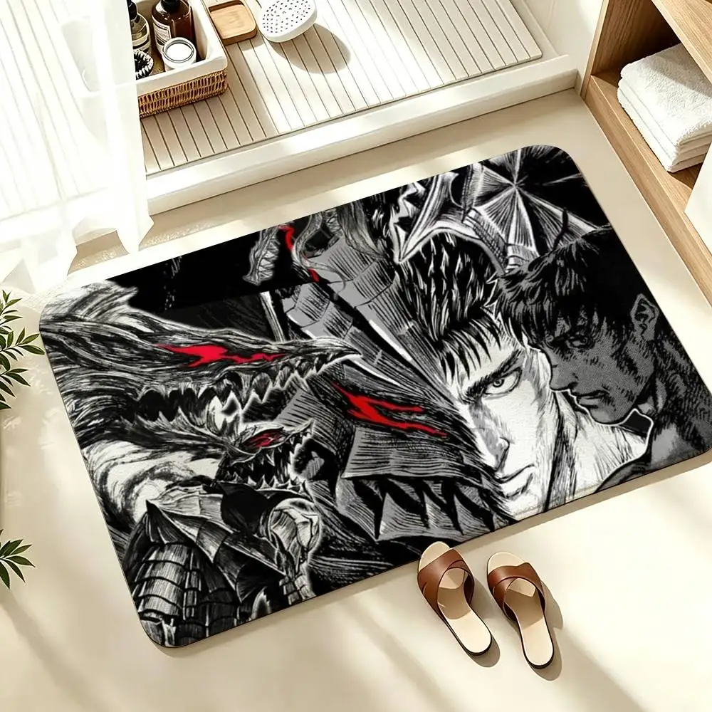 Dark B-Berserk Guts  Soft Absorbent Decorative Floor Mat for Bathroom Entryway Living Room