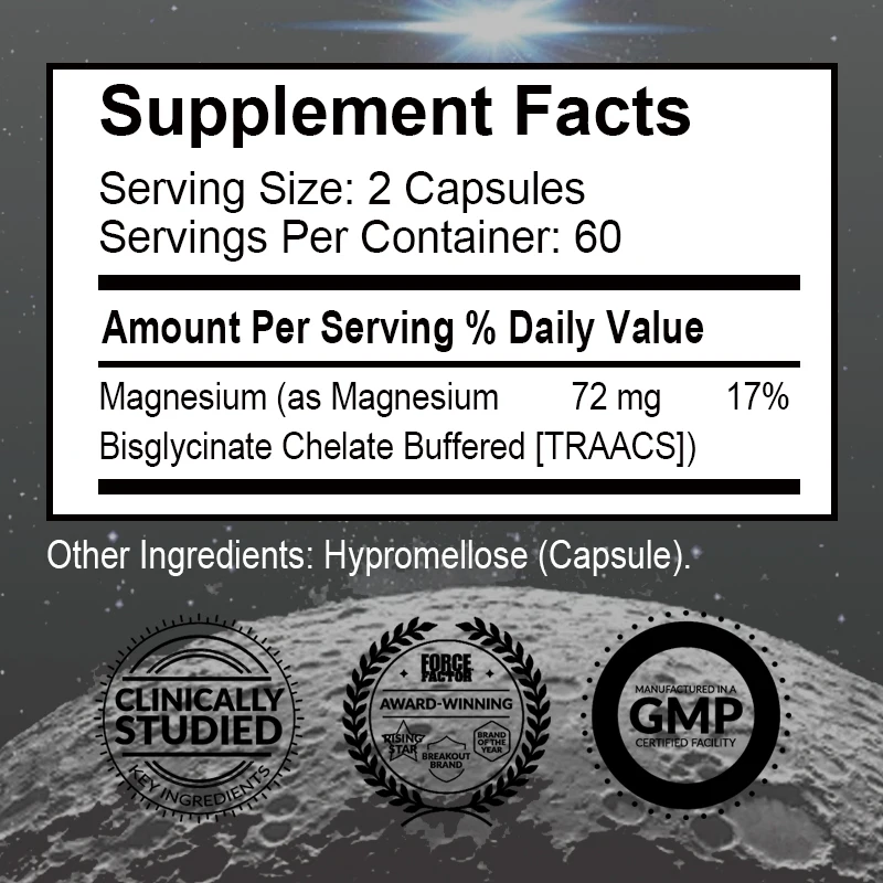 Magnesium Bisglycinate - Helps with Stress, Muscle, Sleep, Joints, Bones, Immune and Cardiovascular Health