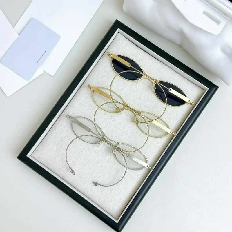 GM Small Round Vintage Wire Rim Glasses Optical Eyeglass Frame with foldable Temples for Secure Fit