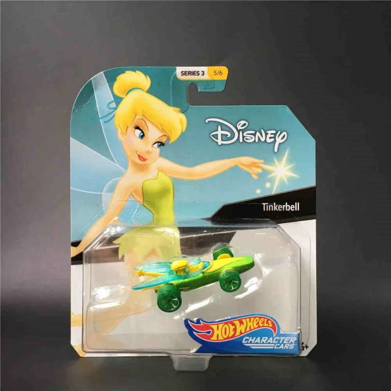 Mattel Hot Wheels Disney Series 1/64 Pluto Anna Olaf Pumbaa Wall Elsa Belle Baymax Collectible Car Toys Diecast Vehicle Gift