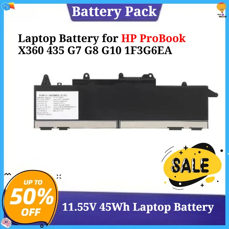 

SX03XL 11.55V 45Wh Laptop Battery for HP ProBook X360 435 G7 G8 G10 1F3G6EA 1F3G9EA 1Q2W3ES 1V2Y7PA 1L3L2EA Battery Replacement
