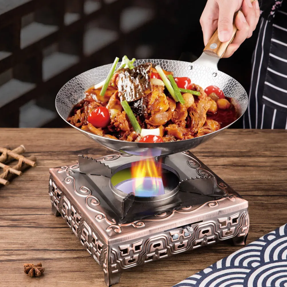 

Stainless Steel Wok 24CM Thickened Easy Clean Multipurpose Fry Steam Cookware Accessories Metal Pan