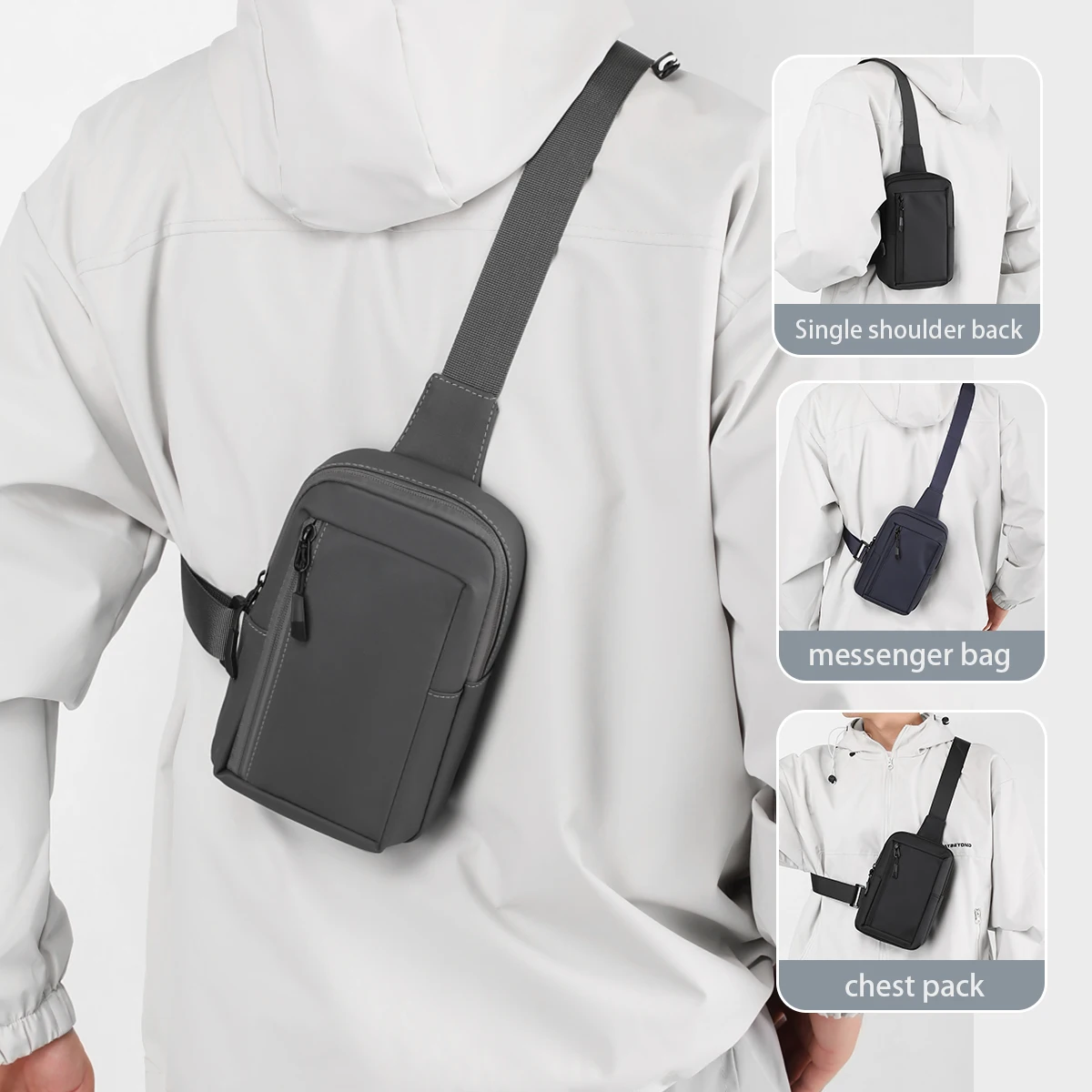 Borsa a tracolla da uomo d'affari con logo personalizzato di fascia alta, borsa a tracolla da uomo, piccola borsa a tracolla, zaino personalizzato fai da te