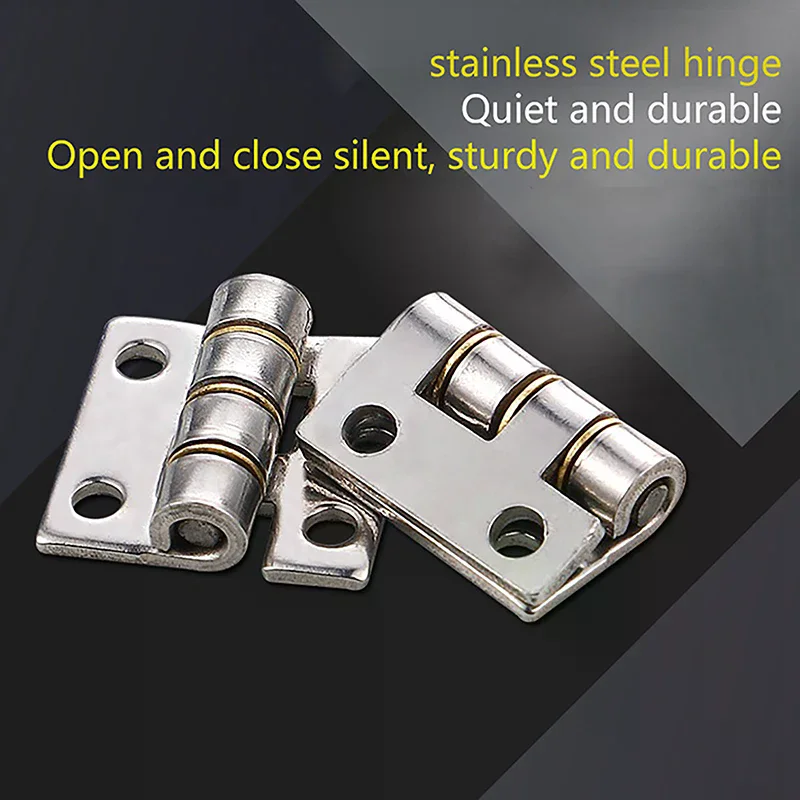 Thicken 304 Stainless Steel Mini Flat Hinge Silent Rotating Hinge For Aluminum Door Bathroom Door