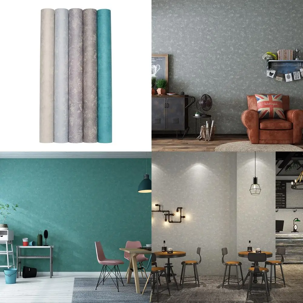 

Retro Vintage Industrial Style Cement Gray Wallpaper Series 2