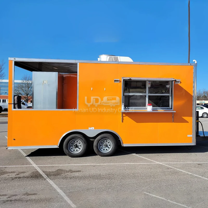 Food Trucks Tacos Coffee Cart Restaurant Car BBQ Food Truck Mobile Food Trailer With Full Kitchen Equipment