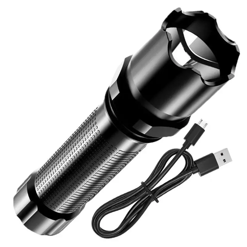 High Power Led Flashlights Camping Torch With L9 LED Lamp Beads Waterproof Multi Function USB Rechargeable Outdoor Flash Light