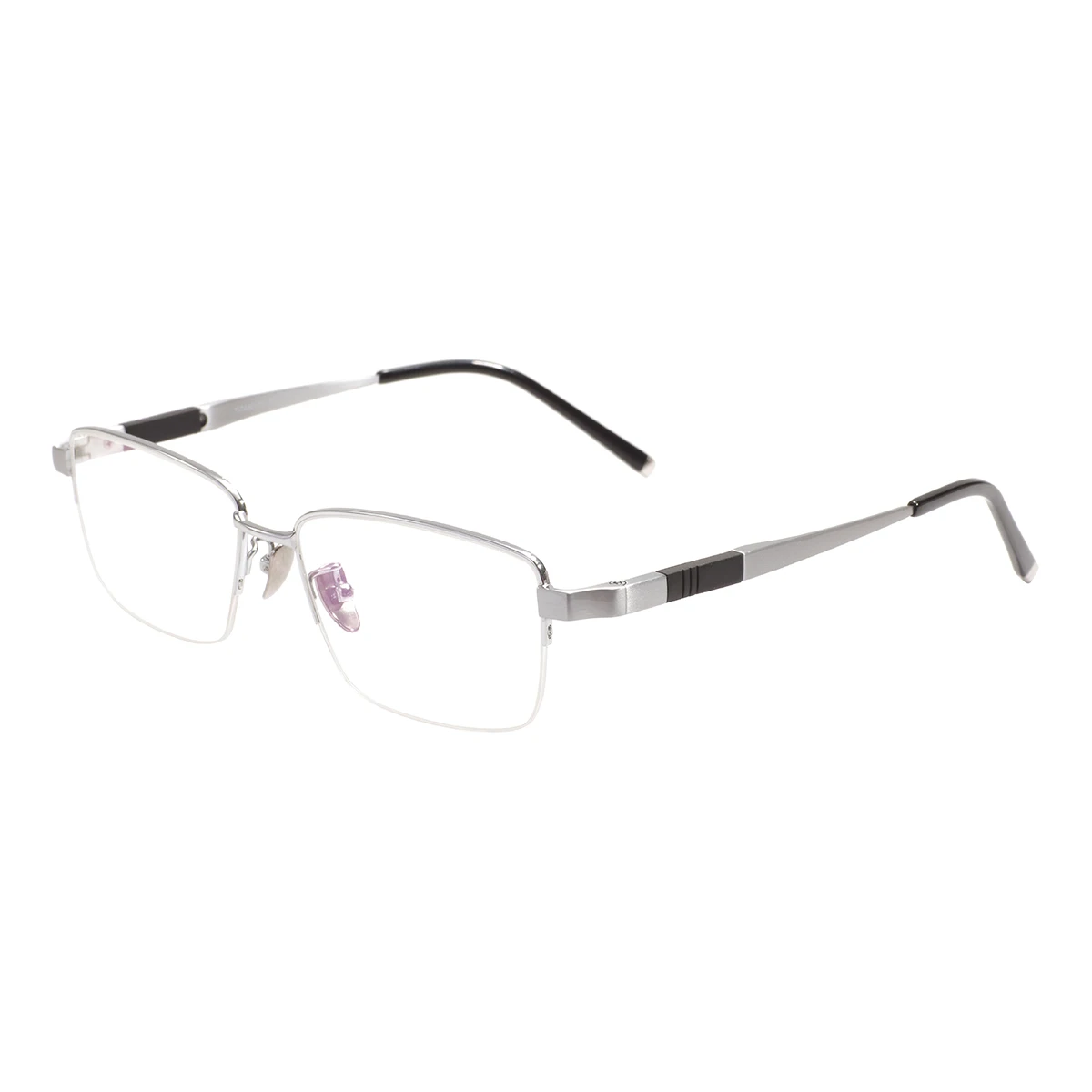 

Big Men's Business Titanium Eyeglasses Frame Large Browline Half-rimmed Spectacle For Medical Prescription Lenses Progressive