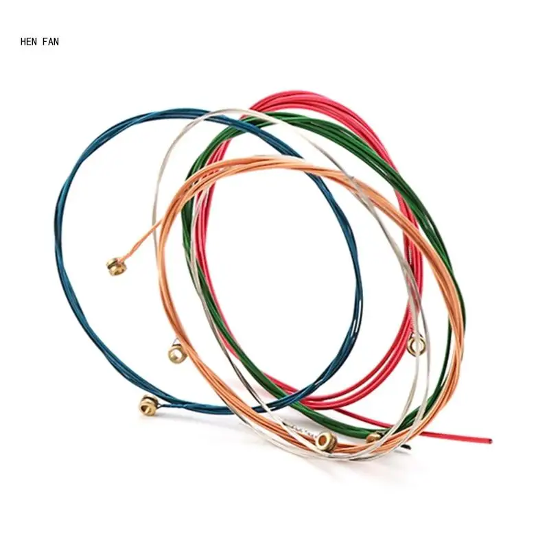 Colorful Guitar Strings Replacement Steel String for Acoustic Guitar Colored Set M89D