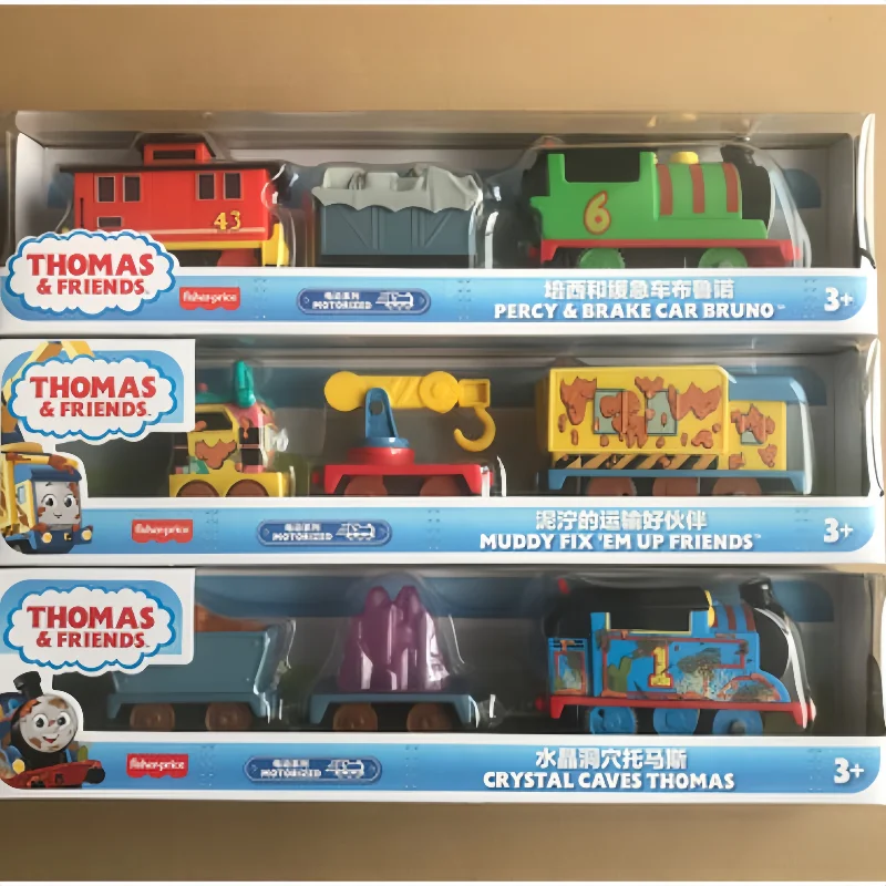 Heiße Echte Thomas Und Freunde Zug Tasche Spielzeug Elektrische Molley Dame Toby Schiene Zug Modell Tasche Spielzeug Für Kinder Geschenk Spielzeug