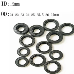 4 5PCS 15X21X3 15X21X4 15X21X5 15X22X4 15X23X4 15X24X5 15X25.5X7MM NBR Shaft Skeleton Oil Seal TC Nitrile Rubber Ring Gasket