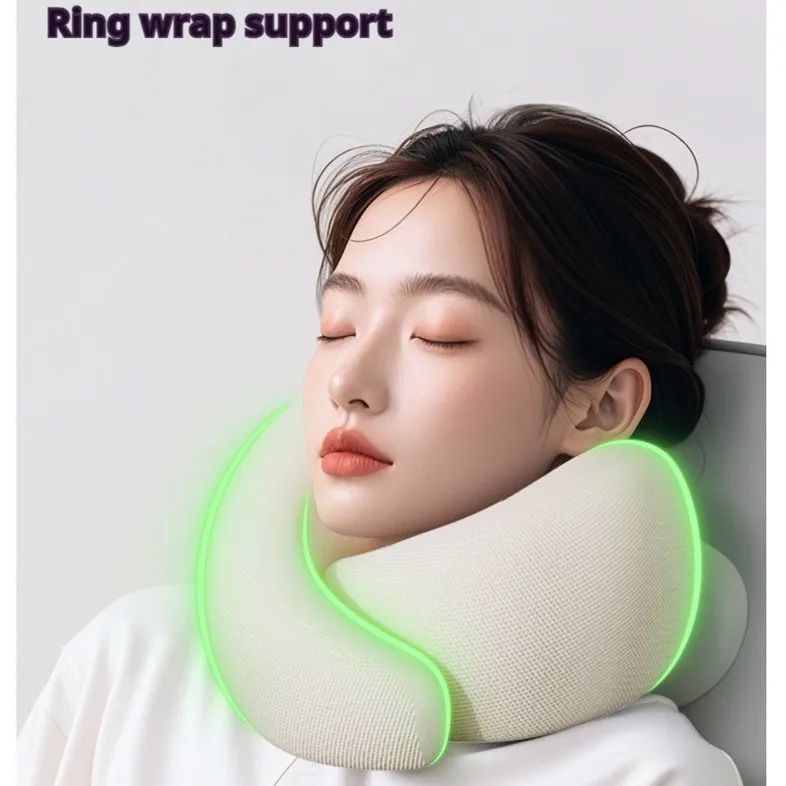 U-shaped memory cotton travel pillow, suitable for airplanes, cars, offices, equipped with a portable storage box